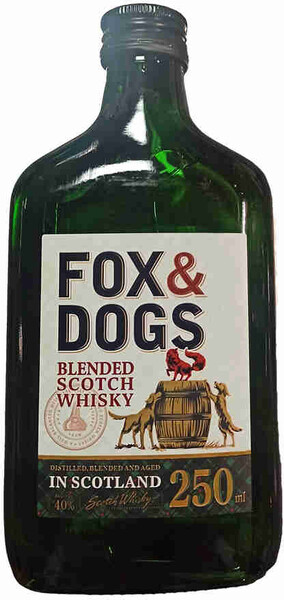 Виски FOX & DOGS купажированный 40%, 0.25л Россия, 0.25 L