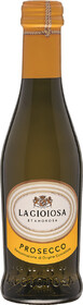 Вино игристое Ла Джойоза Просекко жемчужное белое брют (La GIOIOSA Prosecco), 10%, 0.20л