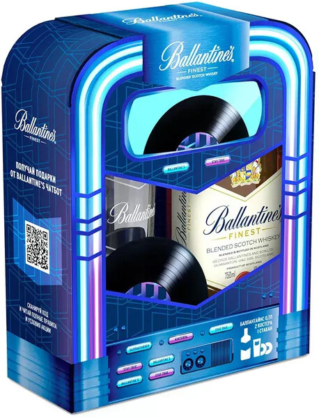 Виски шотландский Ballantine's Finest 0.7 L в п/у + стакан