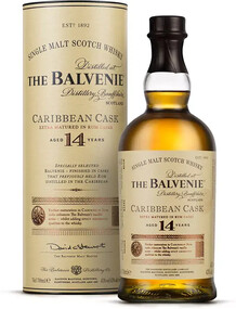Виски шотландский Balvenie Single Speyside Malt Caribbean Cask 14 y.o., 0.7 L в тубе