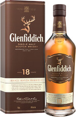 Виски шотландский Glenfiddich Single Speyside Malt 18 y.o. Ancient Reserve 0,7L в тубе