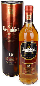 Виски шотландский Glenfiddich Single Speyside Malt 15 y.o. Solera Reserve 0,75L в тубе