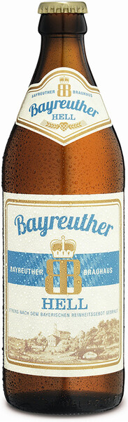 Пиво светлое фильтрованное Bayreuther  Hell 4.9% 0.5л стеклянная бутылка Германия