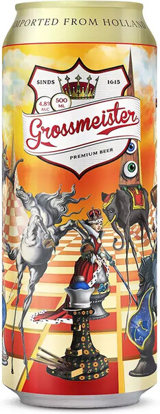 Пиво Grossmeister Premium Beer светлое, 0.5л