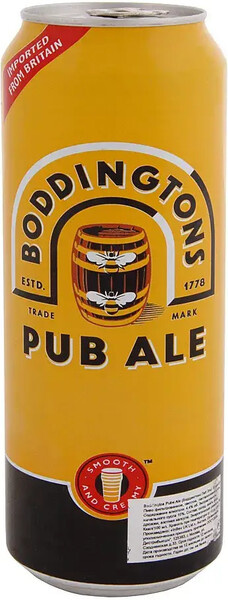 Пиво Boddingtons Pub Ale светлое пастеризованное 4,6 % алк., Великобритания, 0,5 л