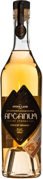 Бренди Arcanum of Stones фруктовый абрикосовый Армения 40%, 0,5 л