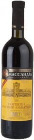вино ликерное ПОРТВЕЙН КРАСНЫЙ КРЫМСКИЙ МАССАНДРА 17.5% 0.75, красное, Россия