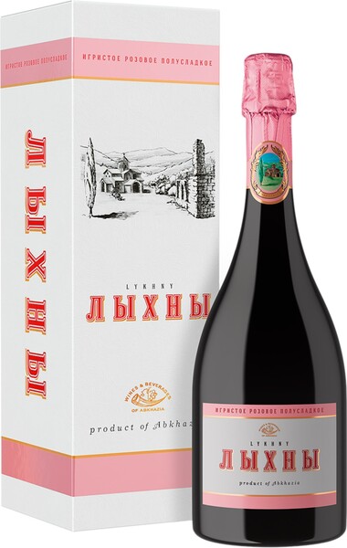Вино игристое ЛЫХНЫ роз. п/сл. п/у 0,75л Абхазия, 0.75 L