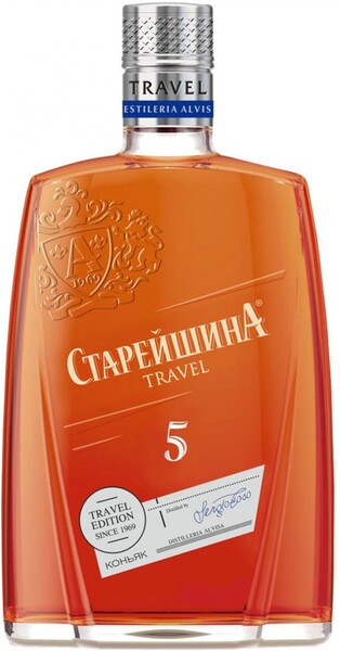Коньяк «Старейшина» Travel пятилетний Россия, 0,1 л