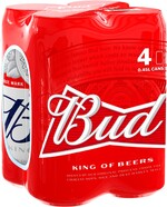 Промо-набор BUD пиво светлое пастеризованное, 5%, ж/б, 4x0.45л Россия, 1.8 L