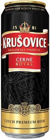 Пиво Krusovice Cerne темное фильтрованное 4,1%, 430 мл