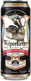 Пиво Wolpertinger Dunkles Hefeweissbier темное нефильтрованное 5,4%, 500 мл