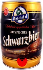 Пиво Monchshof Schwarzbier темное фильтрованное 4,9%, 5 л