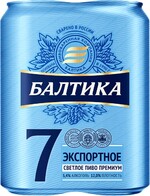 Промонабор БАЛТИКА 7 пиво светлое, 5,4%, ж/б, 0.45x4л Россия, 1.8 L