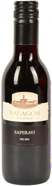 Вино Badagoni Georgia Saperavi красное сухое Грузия, 0,187 л