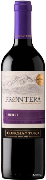 Вино CONCHA Y TORO FRONTERA Мерло Долина Сентраль DO красное полусухое, 0.75л Чили, 0.75 L