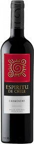 Вино Espiritu de Chile CARMENERE красное полусухое Чили, 0,75 л