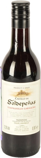 Вино Castillo de Soldepenas Tempranillo Garnacha красное полусухое Испания, 0,187 л