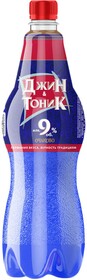 Напиток слабоалкогольный Очаково Джин-Тоник газированный 9 % алк., Россия, 1 л