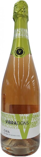 Игристое вино Cava Vibracions Brut Rose розовое сухое Испания, 0,75 л