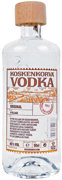 Водка KOSKENKORVA 40%, 0.5л Финляндия, 0.5 L
