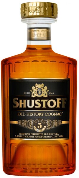 Коньяк SHUSTOFF Old History 5 лет 40%, 0.5л Россия, 0.5 L