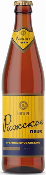 Пиво «Вятич» Рижское светлое фильтрованное 4,9%, 500 мл
