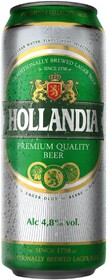 Пиво светлое фильтрованное Hollandia 4,8% 0,45 л ж/б