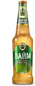 Пивной напиток «Сибирская Корона» Лайм светлое нефильтрованное 3,5%, 450 мл