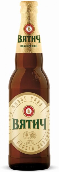 Пиво «Вятич» Классическое светлое фильтрованное 4,9%, 450 мл