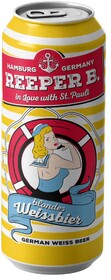 Пиво Reeper B. Weissbier Blondes 5,4%, 500 мл., ж/б