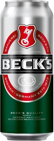 Пиво Beck`s светлое 5 % алк., Германия, 0,5 л