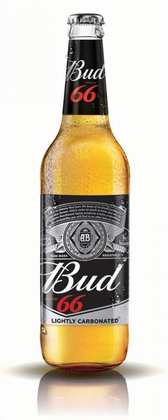 Пиво светлое BUD 66 пастеризованное, 4,3%, 0.47л Россия, 0.47 L
