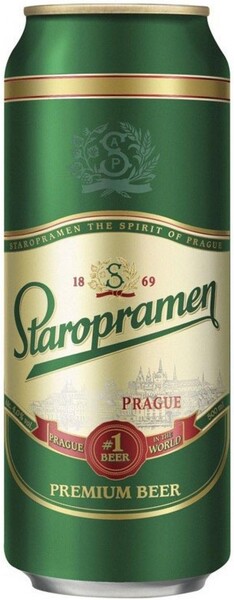 Пиво STAROPRAMEN в железной банке, 0,45 л