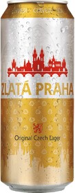 Пиво Zlata Praha (Злата Прага) светлое фильтрованное 4.7% (ж/б) 0.5 л