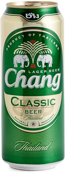Пиво Chang Classic светлое 5 % алк., Таиланд, 0,5 л