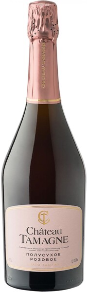 Игристое вино Chateau Tamagne розовое полусухое Россия, 0,75 л