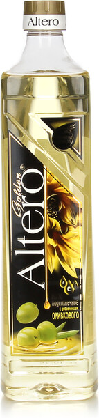 Масло Altero Gold подсолнечное рафинированное дезодорированное с добавлением оливкового 810мл
