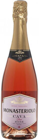 Вино игристое Кава Монастериоло брют розе выдержанное розовое брют (Cava Monasteriolo Brut Rose), 11,5 %, 0.75л