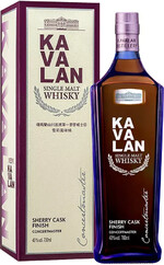 Виски тайваньский «Kavalan Concertmaster Sherry Cask Finish» в подарочной упаковке, 0.7 л