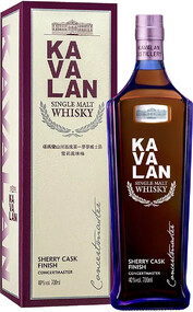 Виски тайваньский «Kavalan Concertmaster Sherry Cask Finish» в подарочной упаковке, 0.7 л