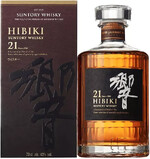 Японский виски Suntory Hibiki 21 y. o., 0.7 L, в подарочной упаковке