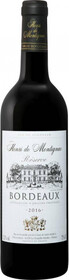 Вино Анри де Монтиньяк Резерв 2016 красное сухое (Henri de Montignac reserve red dry), 9,1-13 %, 0.75л