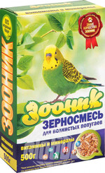 Корм для волнистых попугаев Витамины-минералы Зооник, 500 г