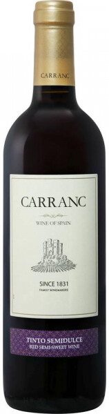 Вино Карранк красное полусладкое (Carranc red semisweet), 11-12 %, 0.75л