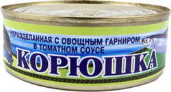 Корюшка с овощами в томатном соусе 230 г