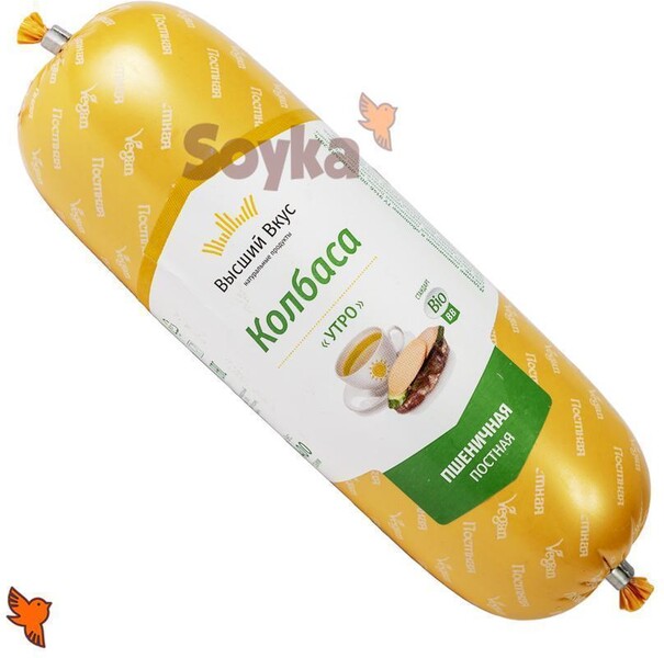 Колбаса Веганская пшеничная Высший Вкус Утро, 400 г