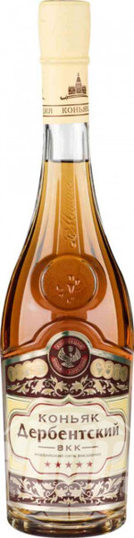 Коньяк дербентский ВКК 5 звездочек 40 % алк., Россия, 0,5 л