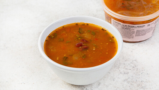 Грузинский суп из фасоли с овощами