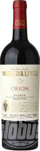 Вино Orion Salento Primitivo красное сухое 14 % алк., Италия, 0,75 л
